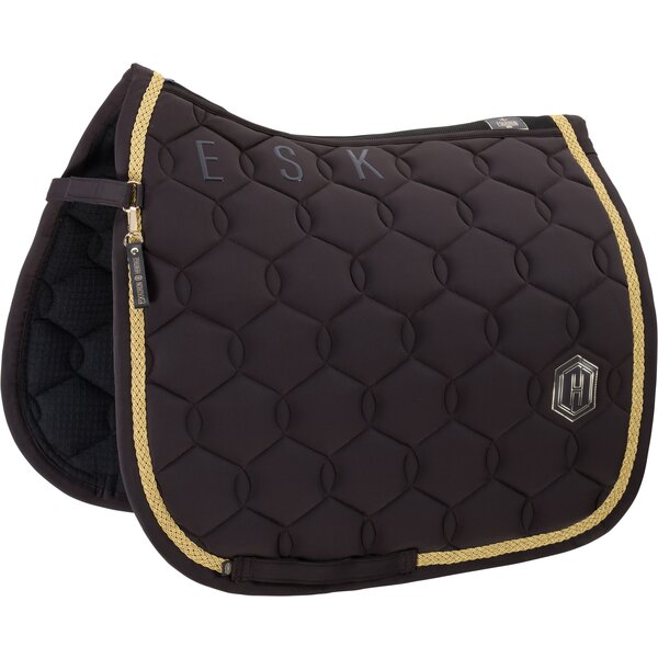ESKADRON Heritage zadeldek Pro Soft Emblem black truffle | Warmbloed Dressuur