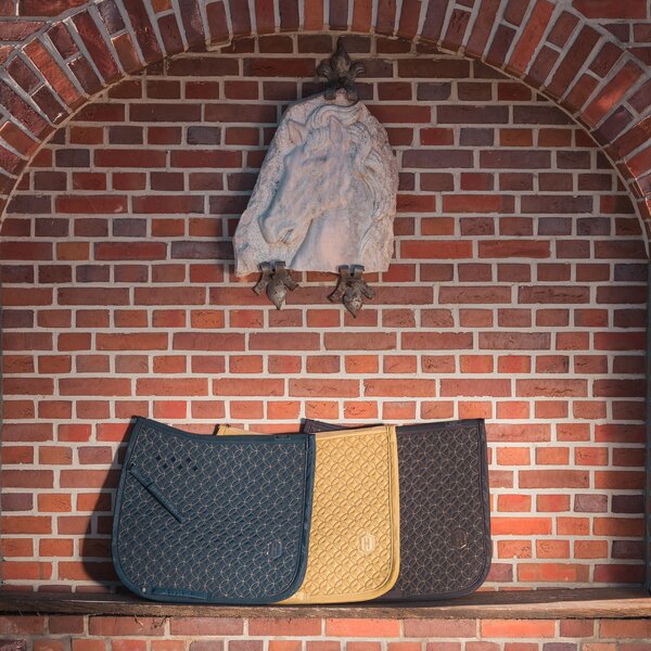 ESKADRON Heritage zadeldek Highgloss Contrast black truffle | Warmbloed Dressuur