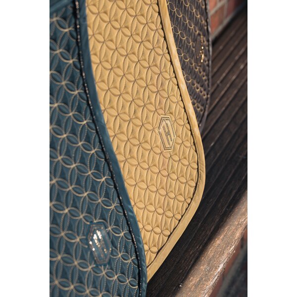 ESKADRON Heritage zadeldek Highgloss Contrast black truffle | Warmbloed Dressuur