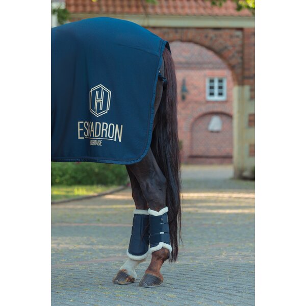 ESKADRON Heritage peesbeschermers Faux Leather FF, voor voor- en achterbenen navy | S