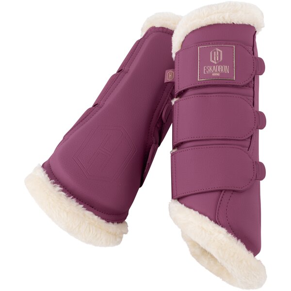 ESKADRON Heritage peesbeschermers Faux Leather FF, voor voor- en achterbenen wildberry | S
