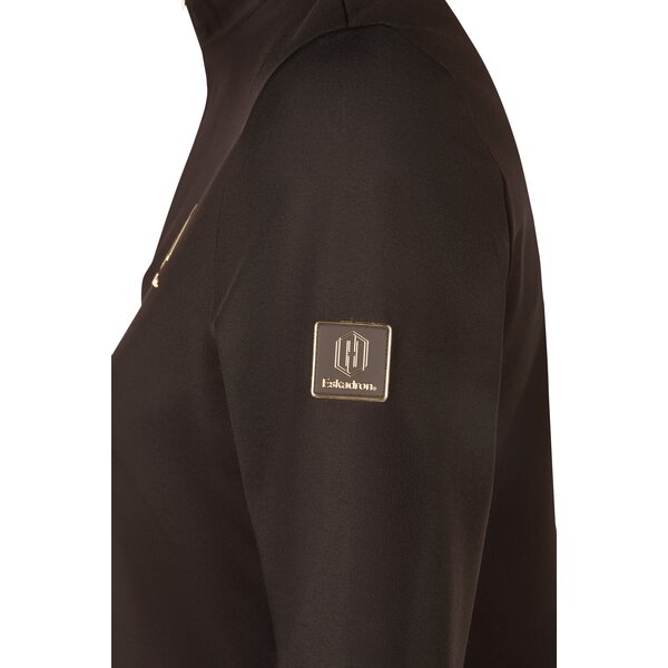 ESKADRON Heritage half-zip shirt black truffle | XXS