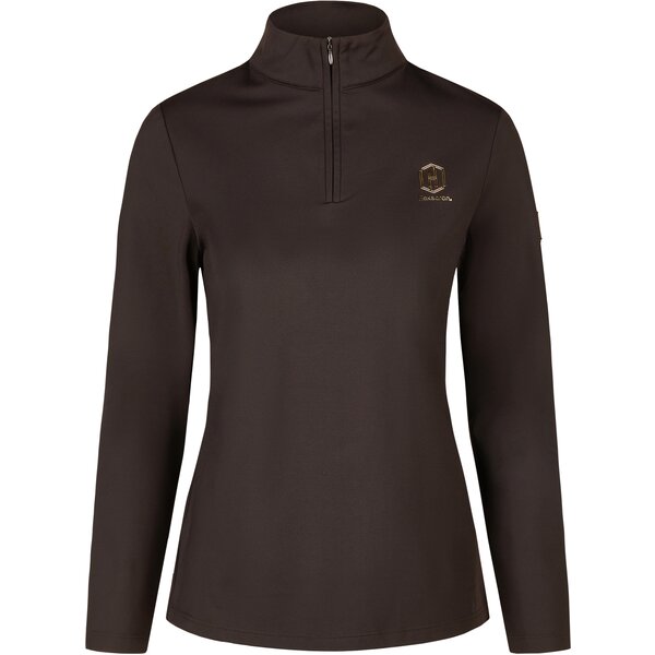 ESKADRON Heritage half-zip shirt black truffle | XXS