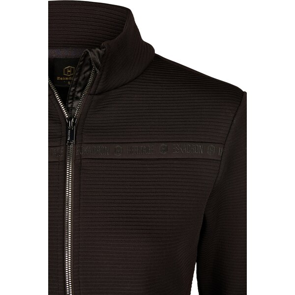 ESKADRON Heritage zip-shirt black truffle | XS