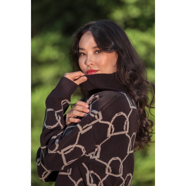 ESKADRON Heritage gebreide coltrui black truffle | XS