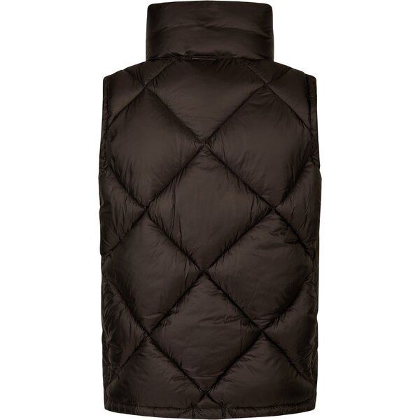 ESKADRON Heritage gewatteerd bodywarmer met glanseffect black truffle | XS