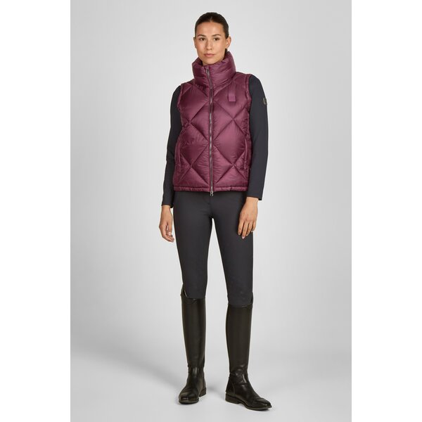 ESKADRON Heritage gewatteerd bodywarmer met glanseffect wildberry | XS