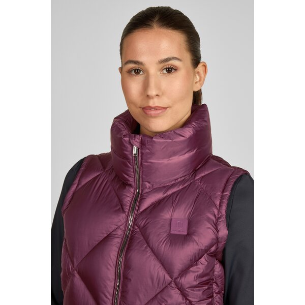 ESKADRON Heritage gewatteerd bodywarmer met glanseffect wildberry | XS