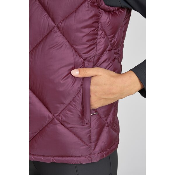 ESKADRON Heritage gewatteerd bodywarmer met glanseffect wildberry | XS