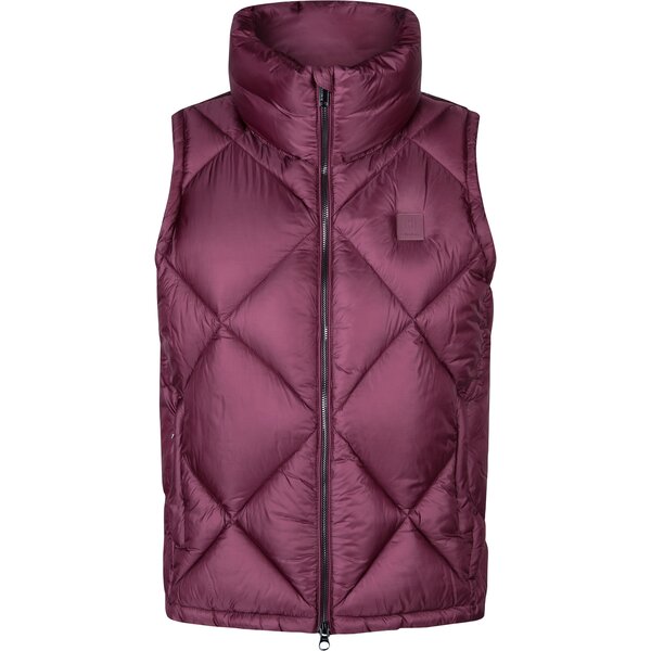 ESKADRON Heritage gewatteerd bodywarmer met glanseffect wildberry | XS
