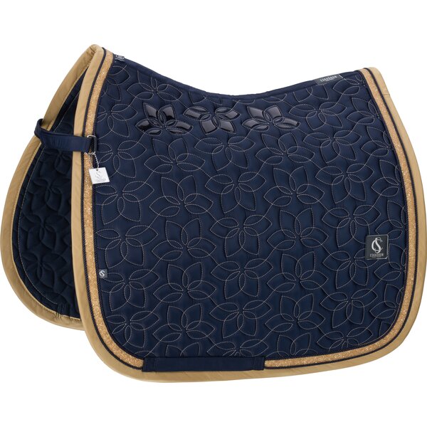 ESKADRON Classic Sports Zadeldek Glossy Jewel Contrast navy | Dressuur