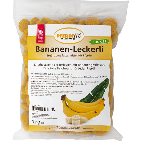 PFERDEfit by Loesdau Bananen-Leckerlis Cookies 1 kg