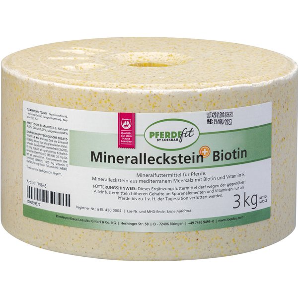 PFERDEfit by Loesdau Mineralleckstein Plus Biotin 3 kg