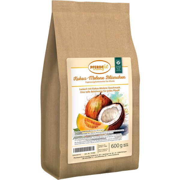 PFERDEfit by Loesdau Kokos-Melone-Blümchen-Leckerlies 600 g