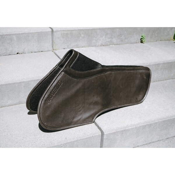 Riding World PRO SERIES rugbeschermer – dun vilt/leer brown | One size