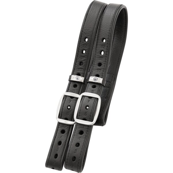 stübben stijgbeugelriemen Mono de Luxe black | L (78 cm / van 55 - 65 cm)
