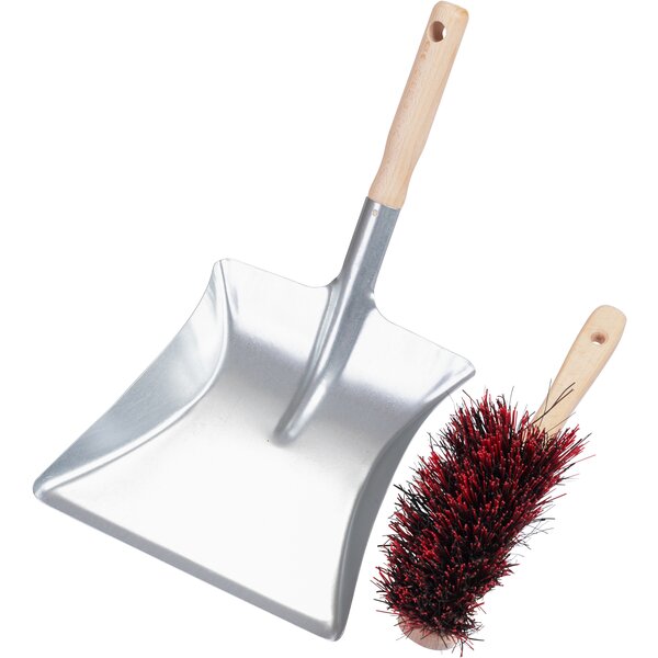 sorex veegset met metalen blik silver