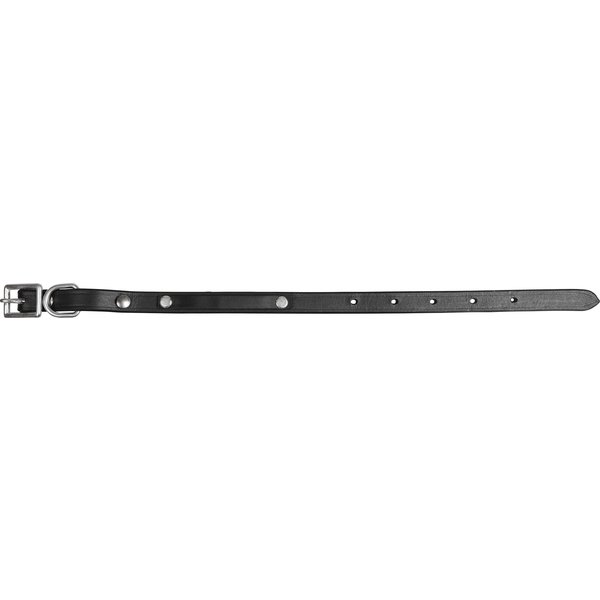 Leder-Hundehalsband schwarz | 25-37 cm
