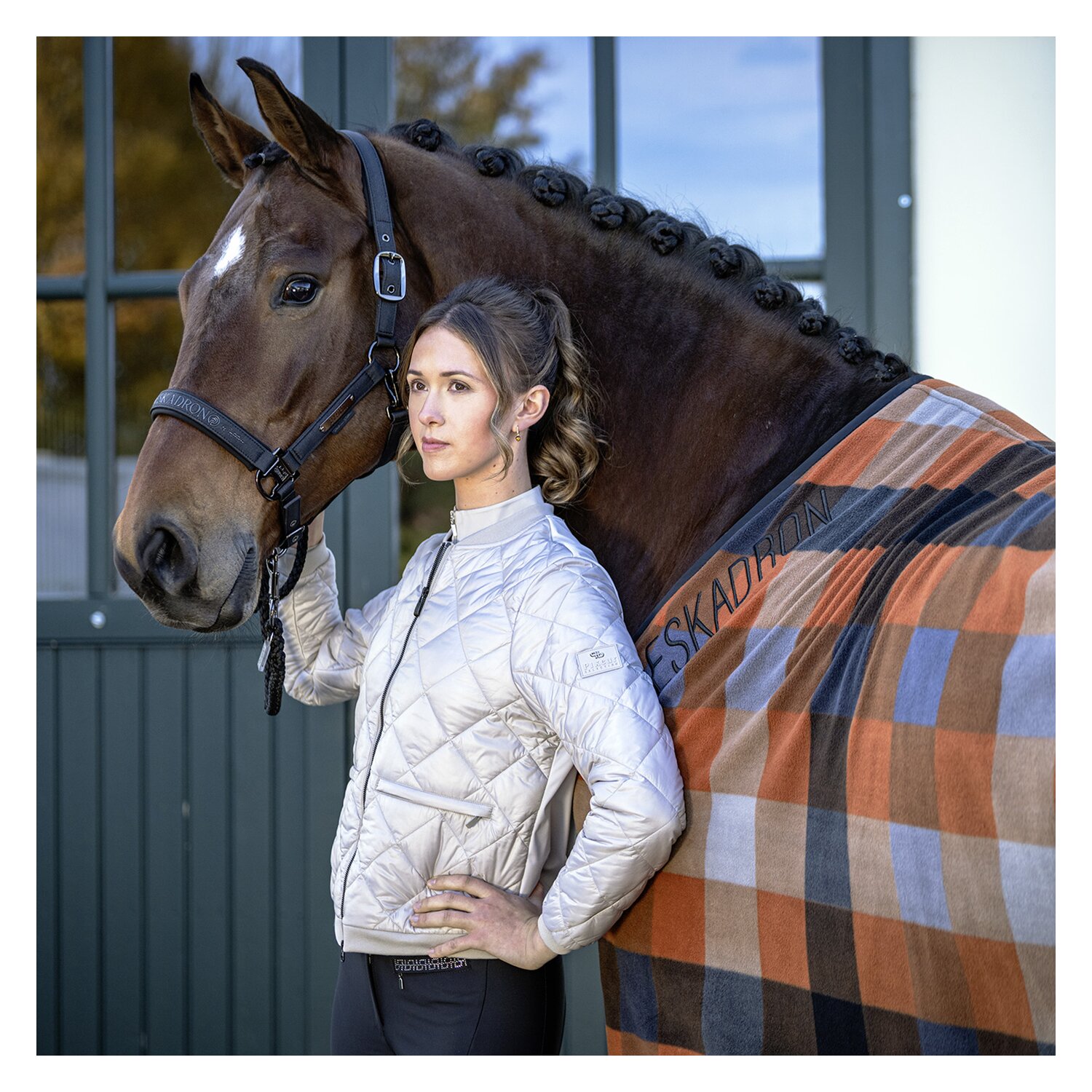 ESKADRON Platinum Abschwitzdecke Fleece Check &ndash; Ansicht 4
